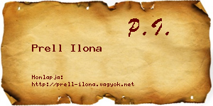 Prell Ilona névjegykártya