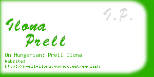 ilona prell business card